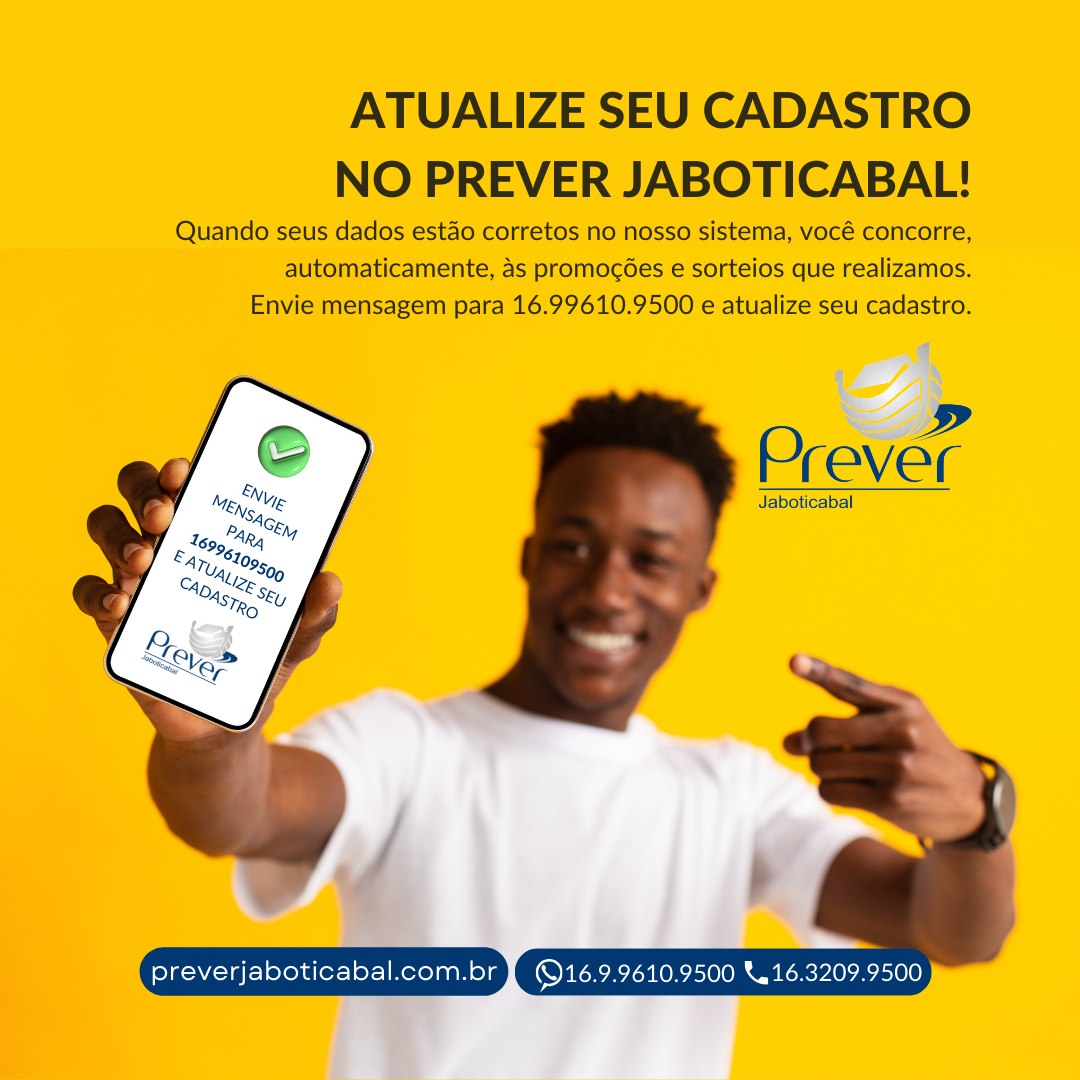 ✅ ATUALIZE SEU CADASTRO NO PREVER ✅